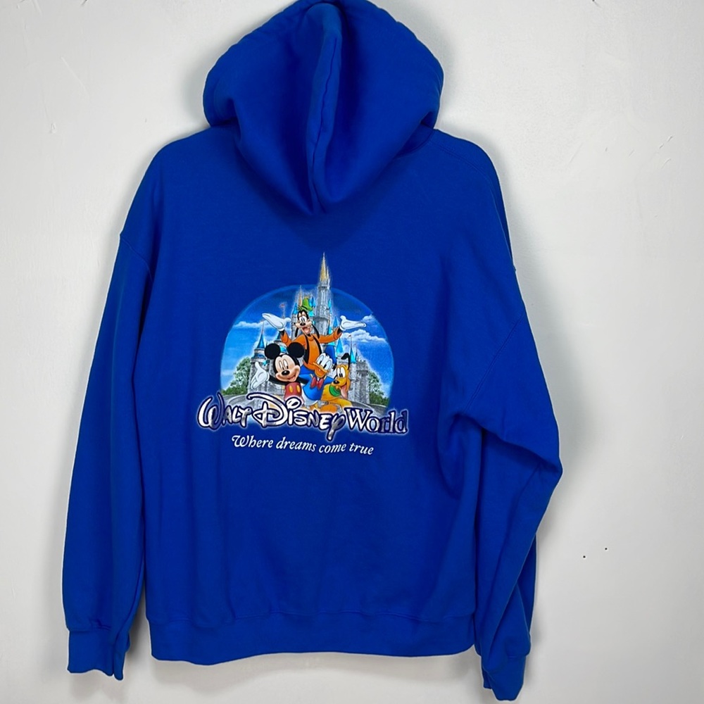 Walt Disney World blue zipper sweatshirt hoodie women’s size L